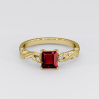 1.02 Ct. Ruby Ring, 14K Yellow Gold 1