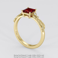 1.02 Ct. Ruby Ring, 14K Yellow Gold 2