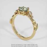 1.36 Ct. Bi Color Sapphire Ring, 14K Yellow Gold 2