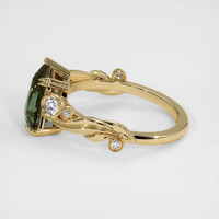 2.34 Ct. Green Sapphire Ring, 14K Yellow Gold 4
