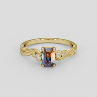 1.12 Ct. Bi Color Sapphire Ring, 14K Yellow Gold 1