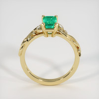 0.87 Ct. Emerald Ring, 18K Yellow Gold 3