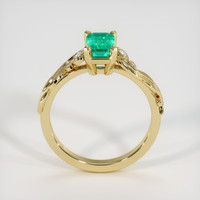 0.83 Ct. Emerald Ring, 18K Yellow Gold 3