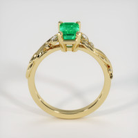 0.82 Ct. Emerald Ring, 18K Yellow Gold 3