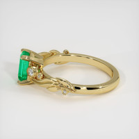 0.82 Ct. Emerald Ring, 18K Yellow Gold 4