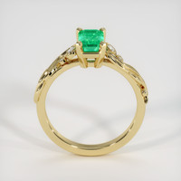 0.84 Ct. Emerald Ring, 18K Yellow Gold 3