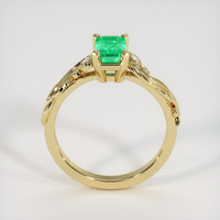 0.85 Ct. Emerald Ring, 18K Yellow Gold 3