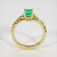 0.91 Ct. Emerald Ring, 18K Yellow Gold 3