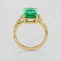 4.00 Ct. Emerald Ring, 18K Yellow Gold 3