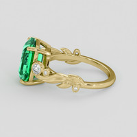 4.00 Ct. Emerald Ring, 18K Yellow Gold 4