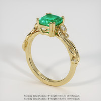 1.19 Ct. Emerald Ring, 18K Yellow Gold 2