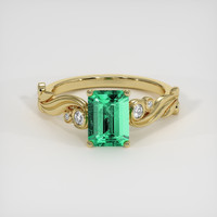 1.19 Ct. Emerald Ring, 18K Yellow Gold 1