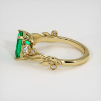 1.19 Ct. Emerald Ring, 18K Yellow Gold 4