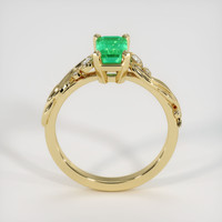 0.79 Ct. Emerald Ring, 18K Yellow Gold 3