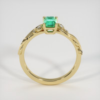 0.75 Ct. Emerald Ring, 18K Yellow Gold 3