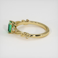 0.75 Ct. Emerald Ring, 18K Yellow Gold 4