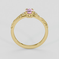 0.62 Ct. Pink Sapphire Ring, 18K Yellow Gold 3