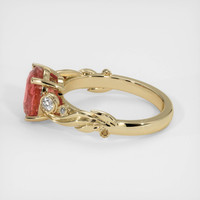 2.06 Ct. Padparadscha Sapphire Ring, 18K Yellow Gold 4