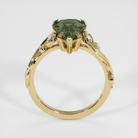 2.34 Ct. Green Sapphire Ring, 18K Yellow Gold 3