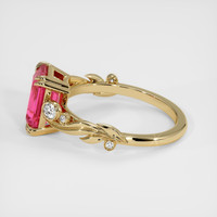3.46 Ct. Bi Color Sapphire Ring, 18K Yellow Gold 4