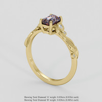 1.12 Ct. Bi Color Sapphire Ring, 18K Yellow Gold 2