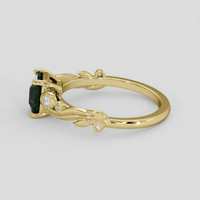 1.08 Ct. Green Sapphire Ring, 18K Yellow Gold 4