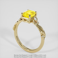 2.11 Ct. Yellow Sapphire Ring, 18K Yellow Gold 2