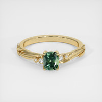 0.75 Ct. Sapphire Ring, 18K Yellow Gold 1