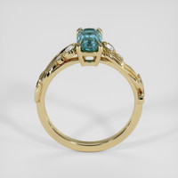 1.26 Ct. Greenish Blue Sapphire Ring, 18K Yellow Gold 3