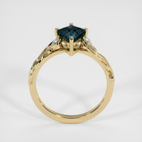 1.13 Ct. Greenish Blue Sapphire Ring, 18K Yellow Gold 3
