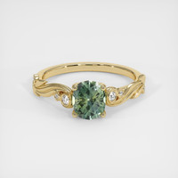 0.99 Ct. Sapphire Ring, 18K Yellow Gold 1