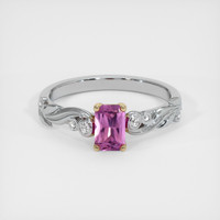0.54 Ct. Pink Sapphire Ring, 14K Yellow & White 1