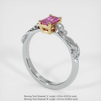 0.54 Ct. Pink Sapphire Ring, 14K Yellow & White 2