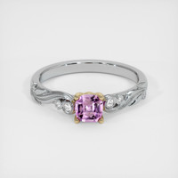 0.48 Ct. Pink Sapphire Ring, 14K Yellow & White 1