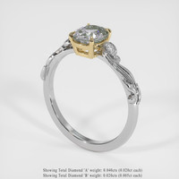 1.18 Ct. Gemstone Ring, 18K Yellow & White 2