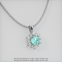 0.67 Ct. Gemstone Pendant, Platinum 950 2