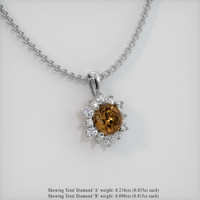 1.02 Ct. Gemstone Pendant, Platinum 950 2