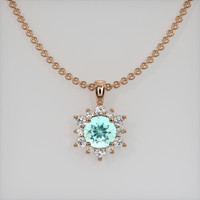 0.67 Ct. Gemstone Pendant, 14K Rose Gold 1