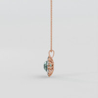 1.81 Ct. Bluish Green Sapphire Pendant, 14K Rose Gold 3