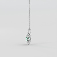 1.06 Ct. Green Beryl Pendant, Silver 3