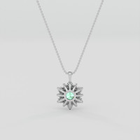 1.06 Ct. Green Beryl Pendant, Silver 4
