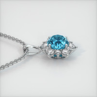 3.38 Ct. Gemstone Pendant, 14K White Gold 3