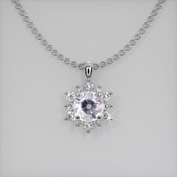 1.29 Ct. Gemstone Pendant, 14K White Gold 1