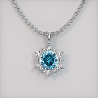 3.38 Ct. Gemstone Pendant, 18K White Gold 1