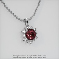 2.86 Ct. Gemstone Pendant, 18K White Gold 2