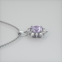 1.29 Ct. Gemstone Pendant, 18K White Gold 3