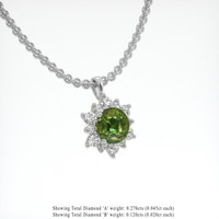 2.15 Ct. Sapphire Pendant, 18K White Gold 2