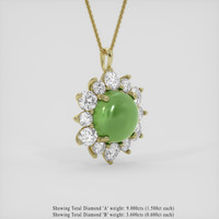 34.79 Ct. Green Jade Pendant, 10K Yellow Gold 2