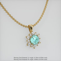 0.67 Ct. Gemstone Pendant, 14K Yellow Gold 2