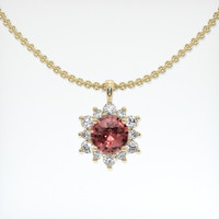 1.22 Ct. Sapphire Pendant, 14K Yellow Gold 1